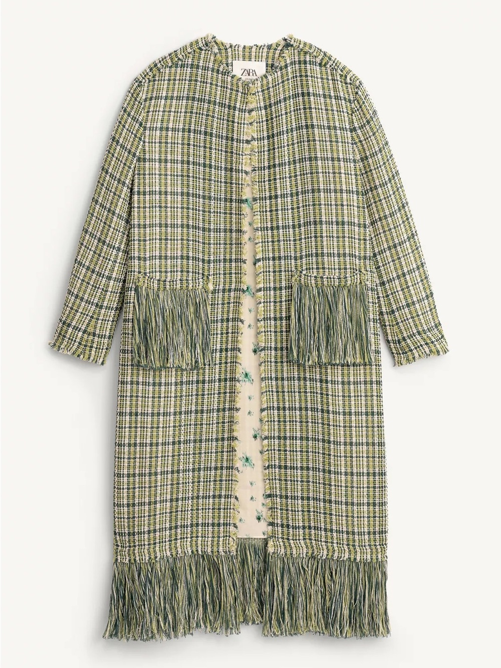 ZARA LIMITED EDITION FRINGED TEXTURED COAT